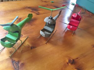 1968 Whirlybird & Helicopter Trainer Arcade copters needing repair.